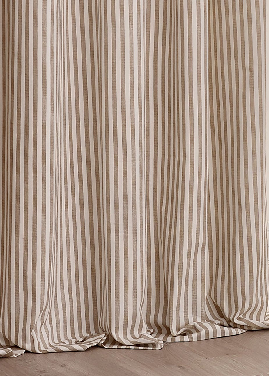 Yard Hebden 100% Cotton Blackout Natural Eyelet Curtain Pair