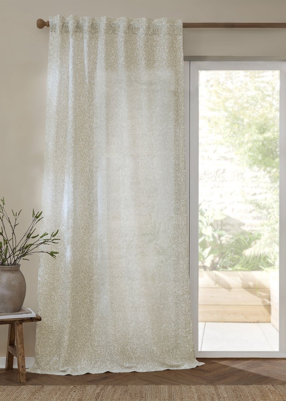Yard Perrie Leaf Sheer Natural Woven Panel