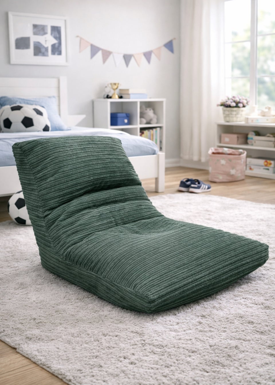 Kaikoo Green Teen Lounger Corduroy