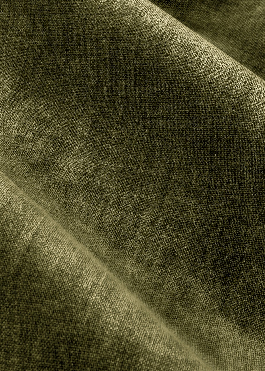 Yard Heavy Chenille Blackout Olive Pencil Pleat Curtain Pair