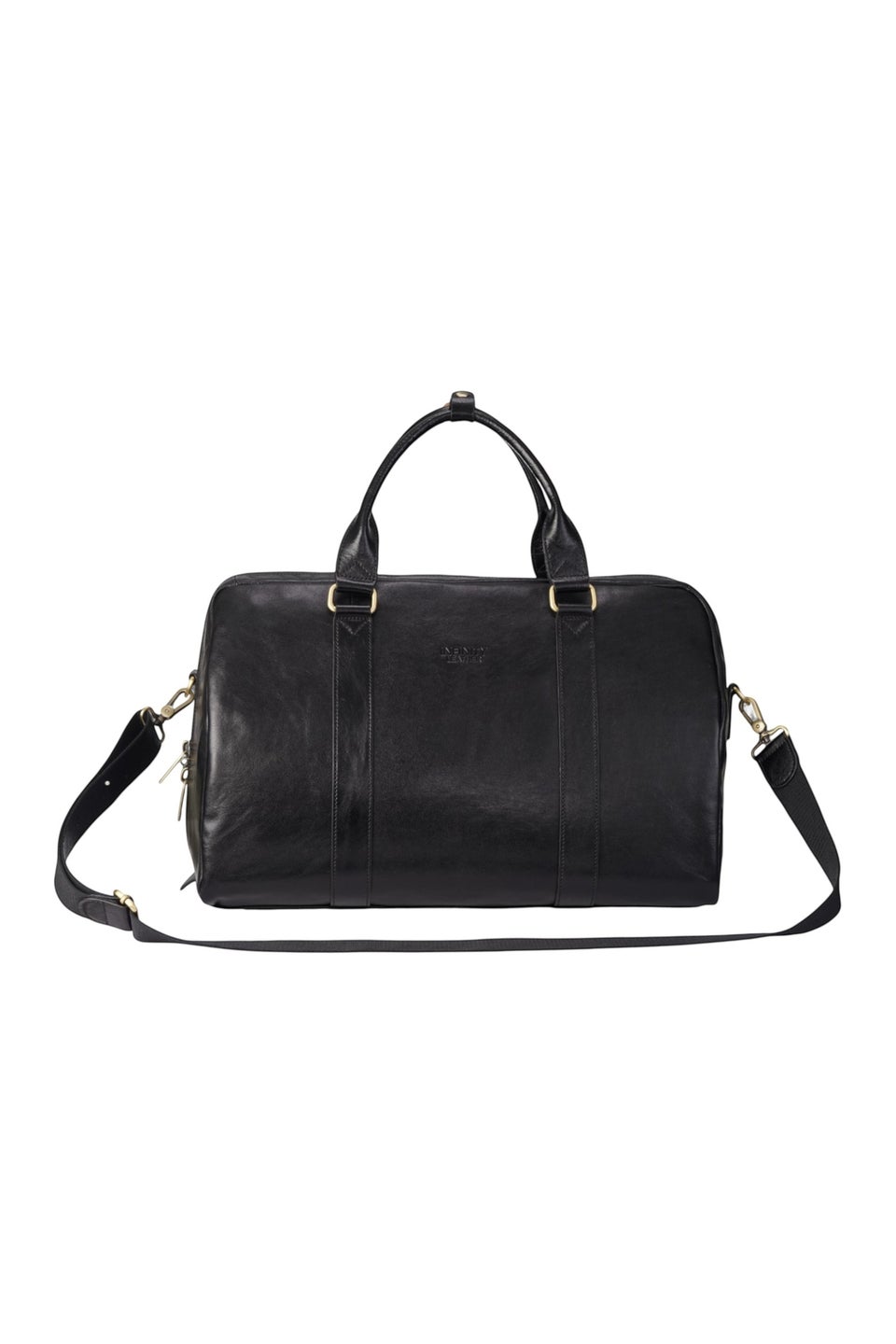 Infinity Leather Black Atlas Black Holdall Bag