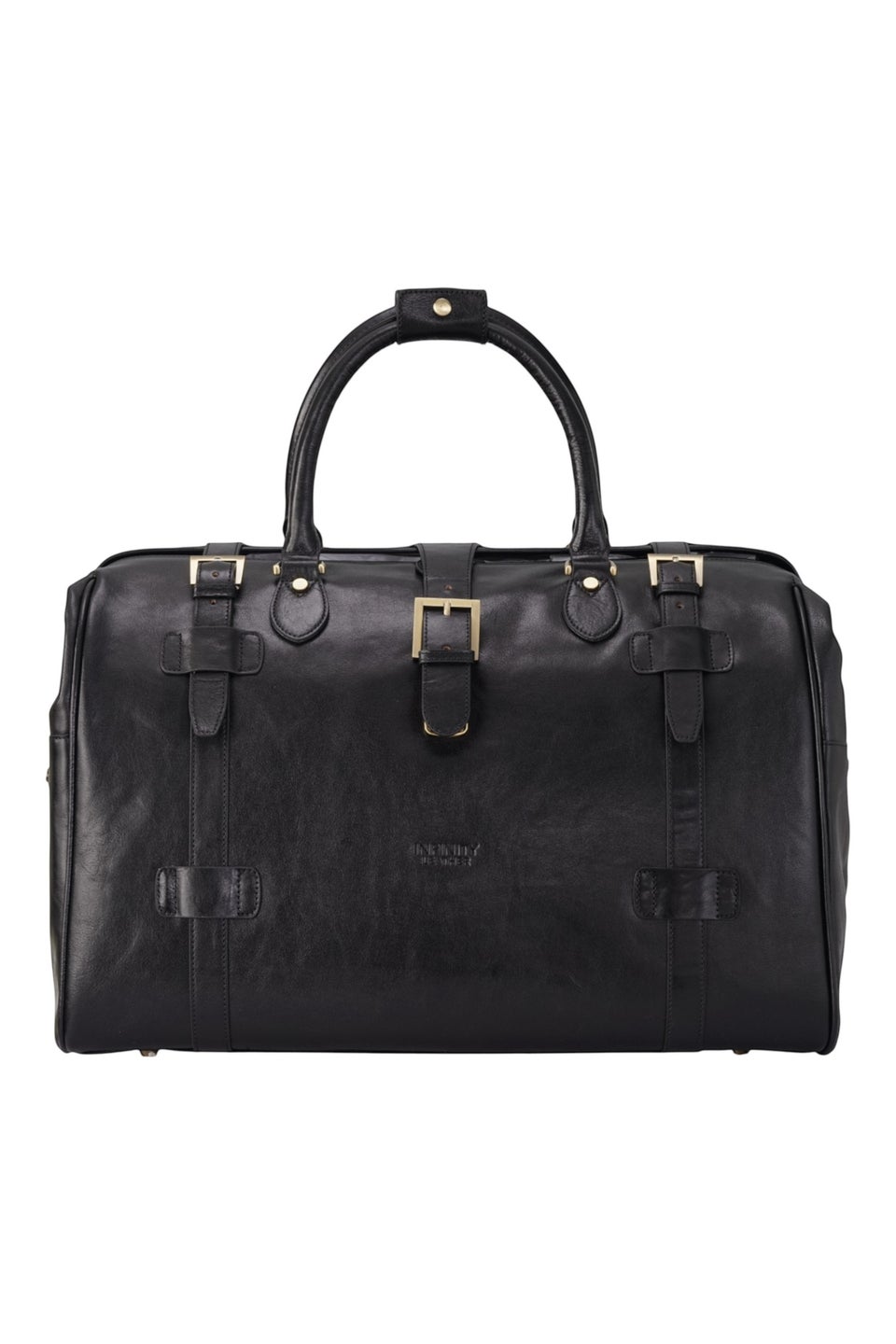 Infinity Leather Black Windsor Holdall Vintage Gym Bag