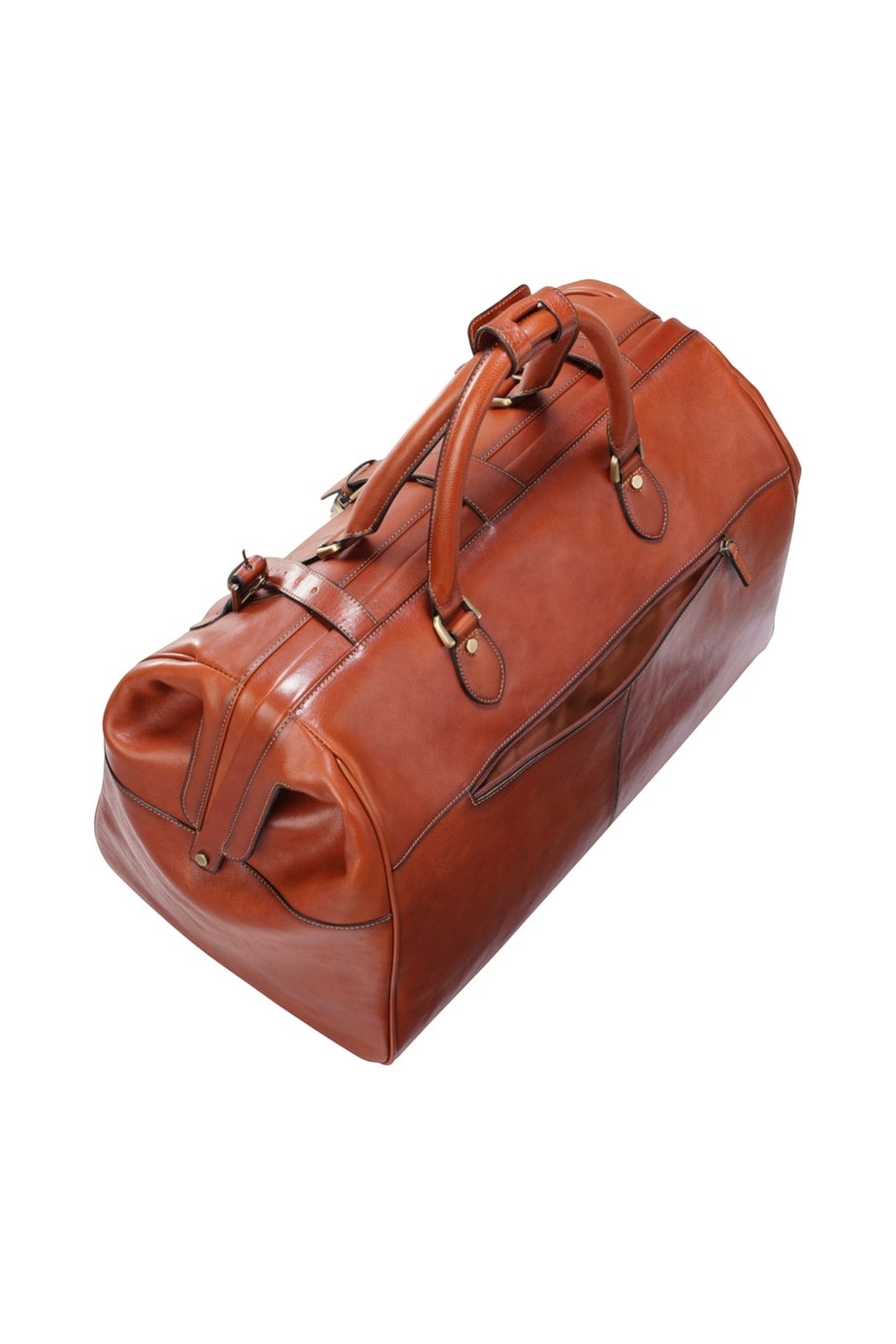 Infinity Leather Tan Windsor Holdall Vintage Gym Bag