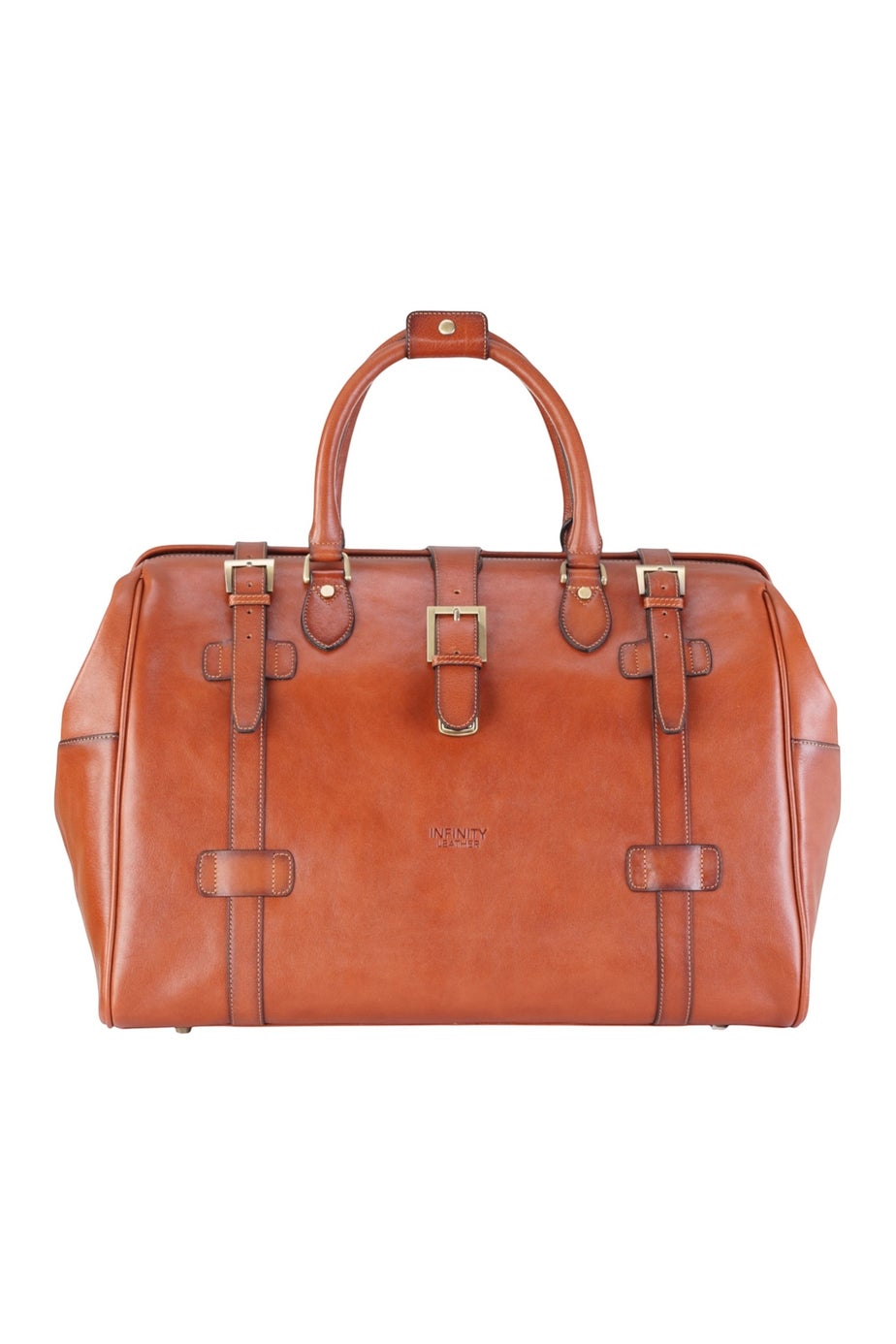 Infinity Leather Tan Windsor Holdall Vintage Gym Bag