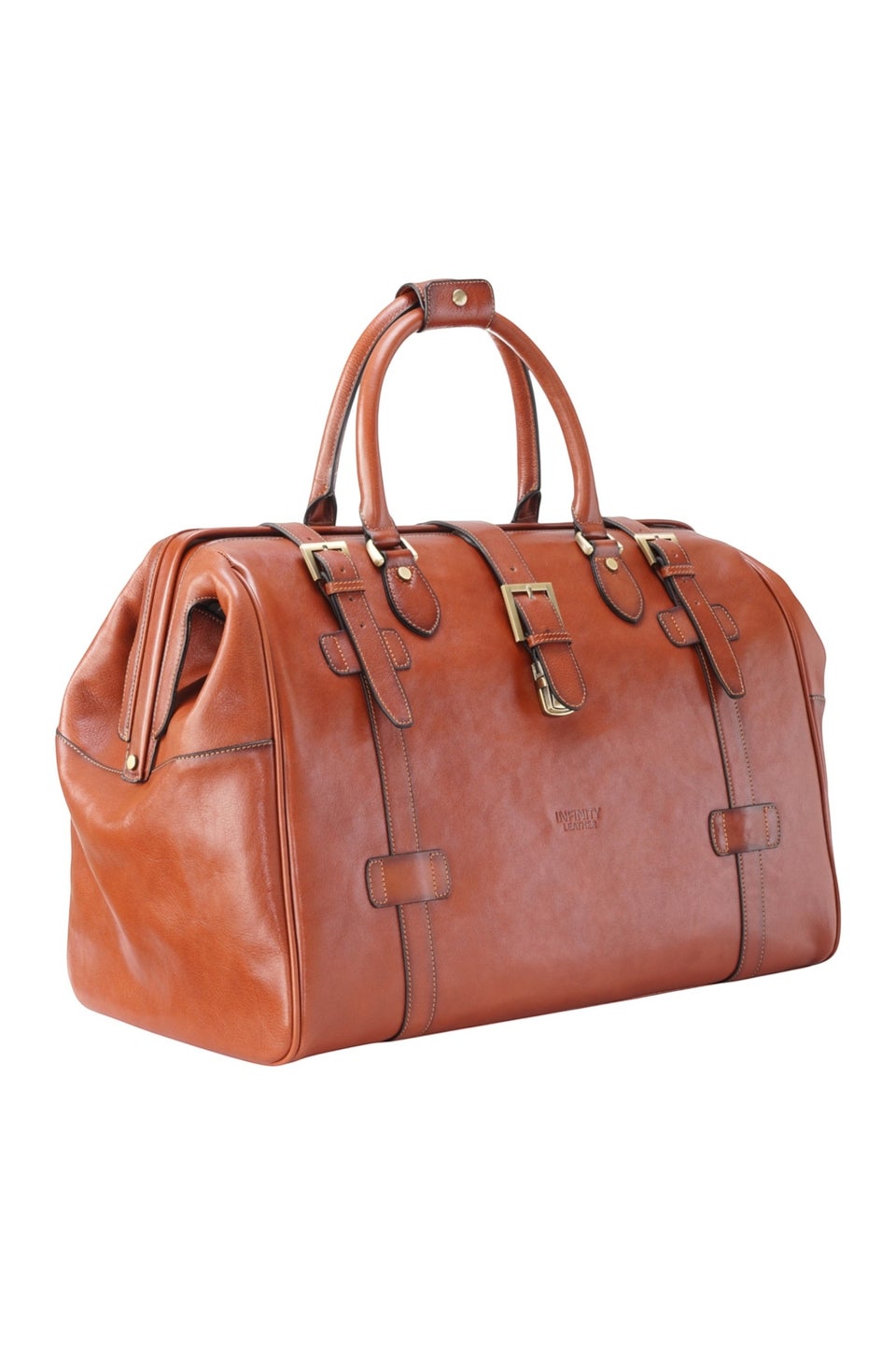 Infinity Leather Tan Windsor Holdall Vintage Gym Bag