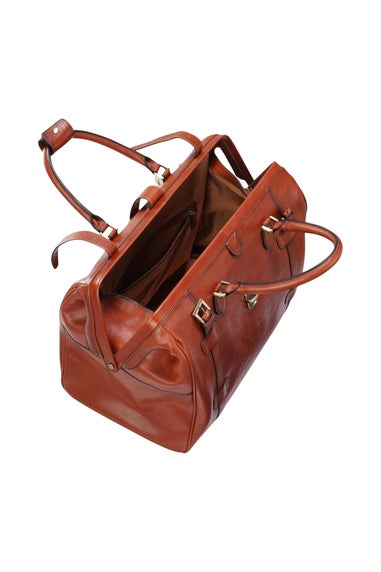 Infinity Leather Tan Windsor Holdall Vintage Gym Bag