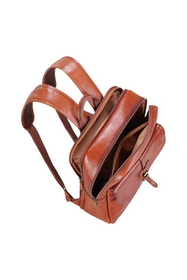 Infinity Leather Tan Cove Vintage Laptop Backpack