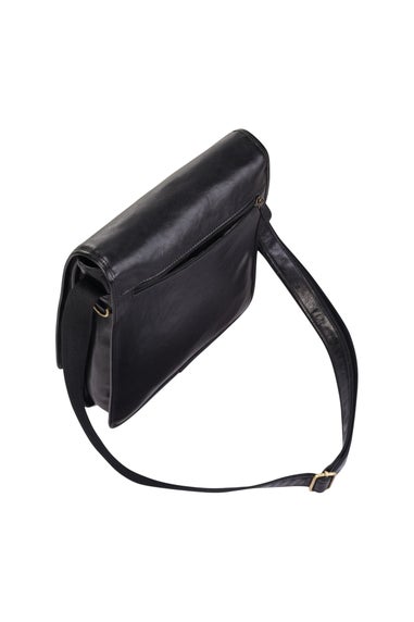 Infinity Leather Black Ranger Vintage Messenger Shoulder Bag
