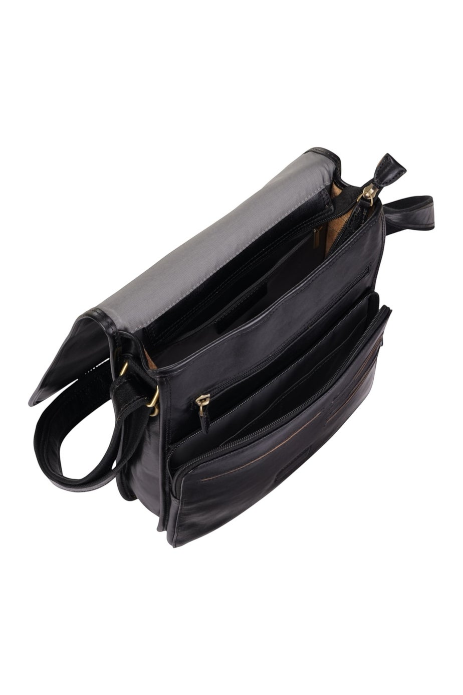 Infinity Leather Black Ranger Vintage Messenger Shoulder Bag