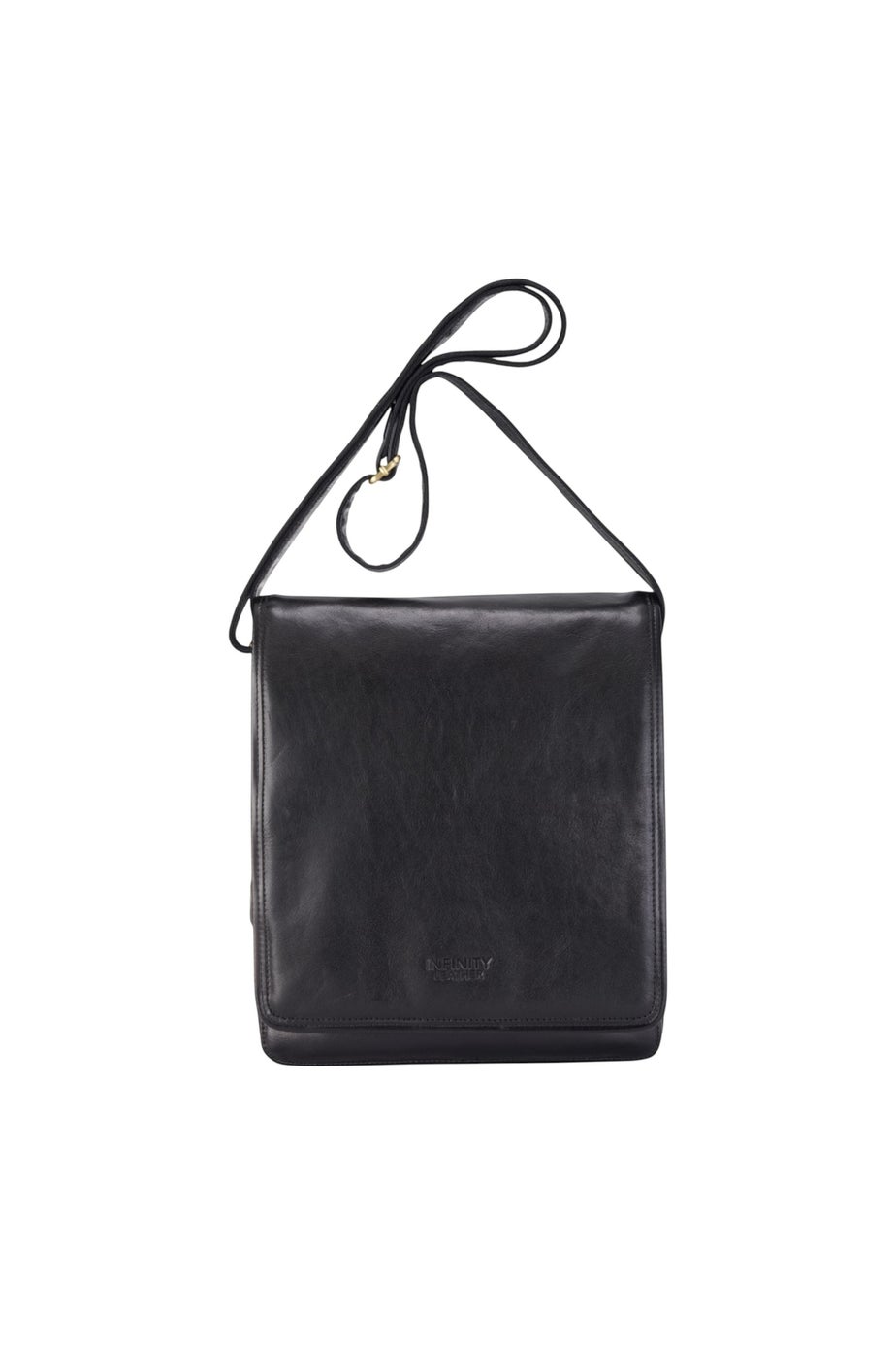 Infinity Leather Black Ranger Vintage Messenger Shoulder Bag