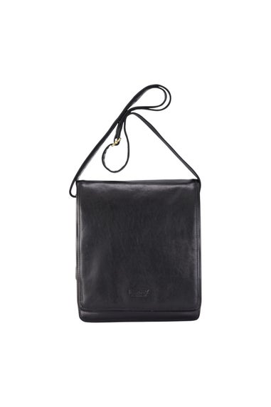 Infinity Leather Black Ranger Vintage Messenger Shoulder Bag