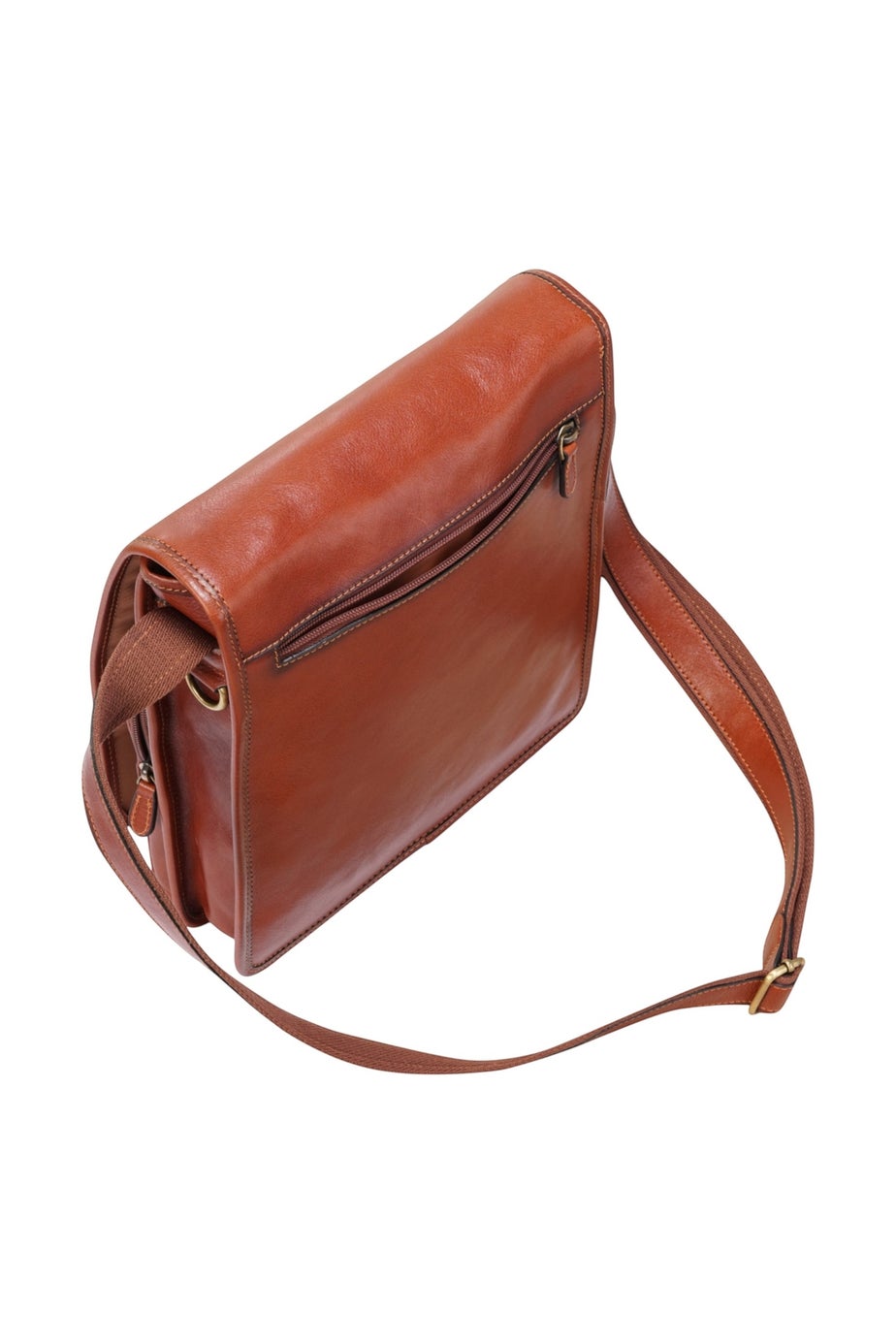 Infinity Leather Tan Ranger Vintage Messenger Shoulder Bag