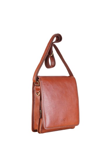 Infinity Leather Tan Ranger Vintage Messenger Shoulder Bag