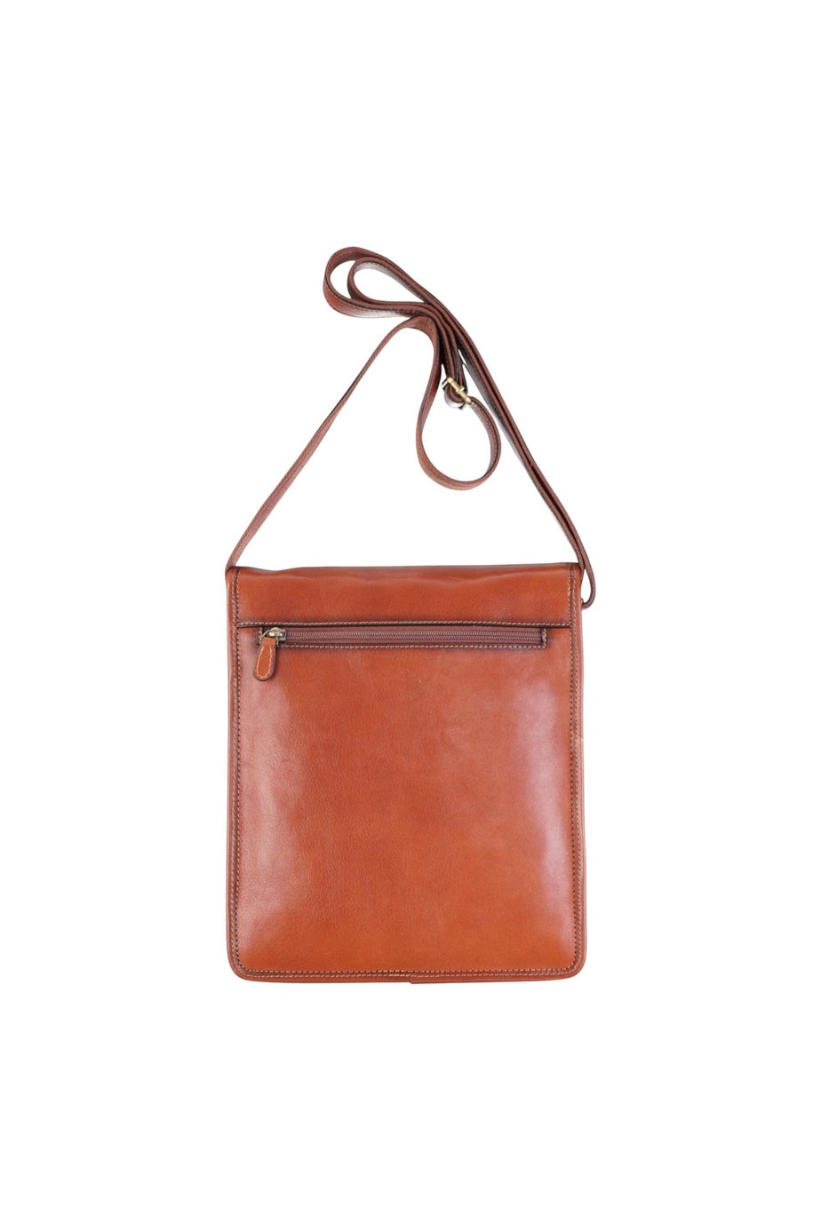 Infinity Leather Tan Ranger Vintage Messenger Shoulder Bag