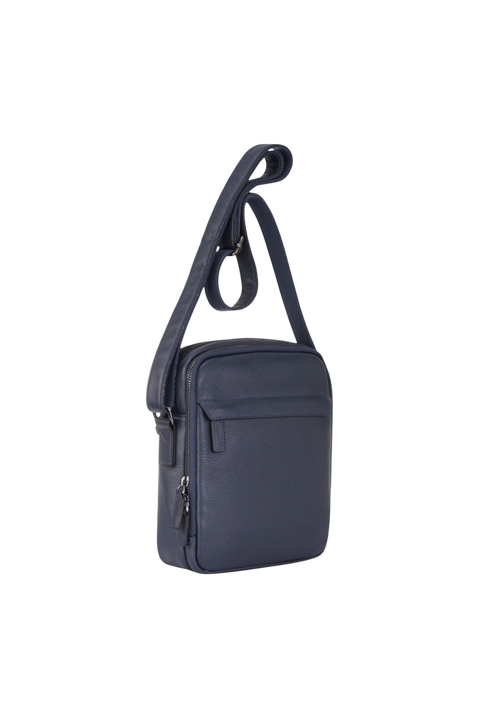Infinity Leather Navy Hawthrone Vintage Messenge Bag