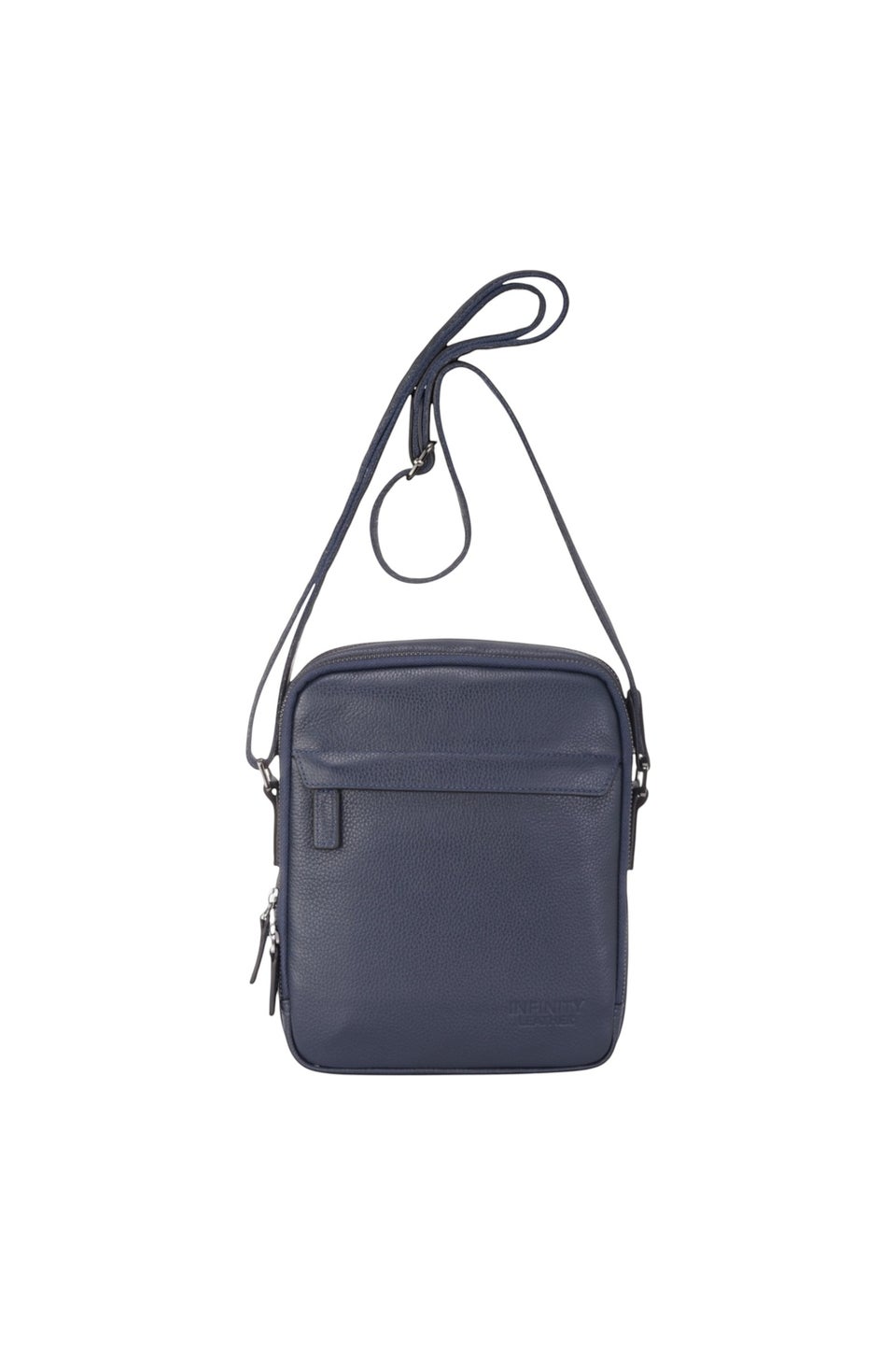 Infinity Leather Navy Hawthrone Vintage Messenge Bag