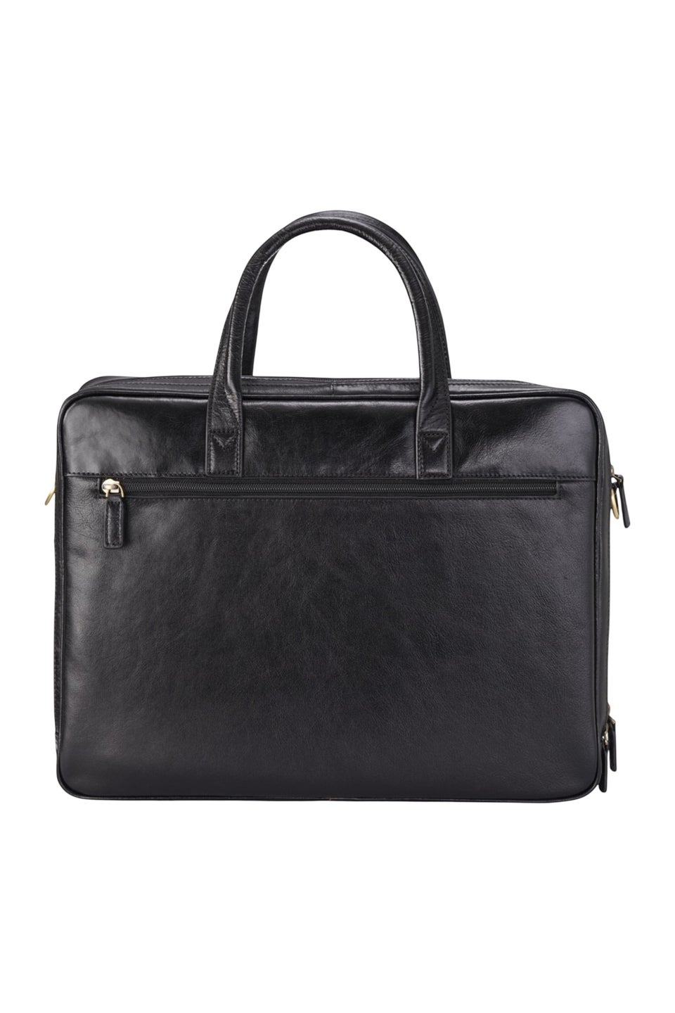 Infinity Leather Black Belmont Laptop Satchel Shoulder Bag