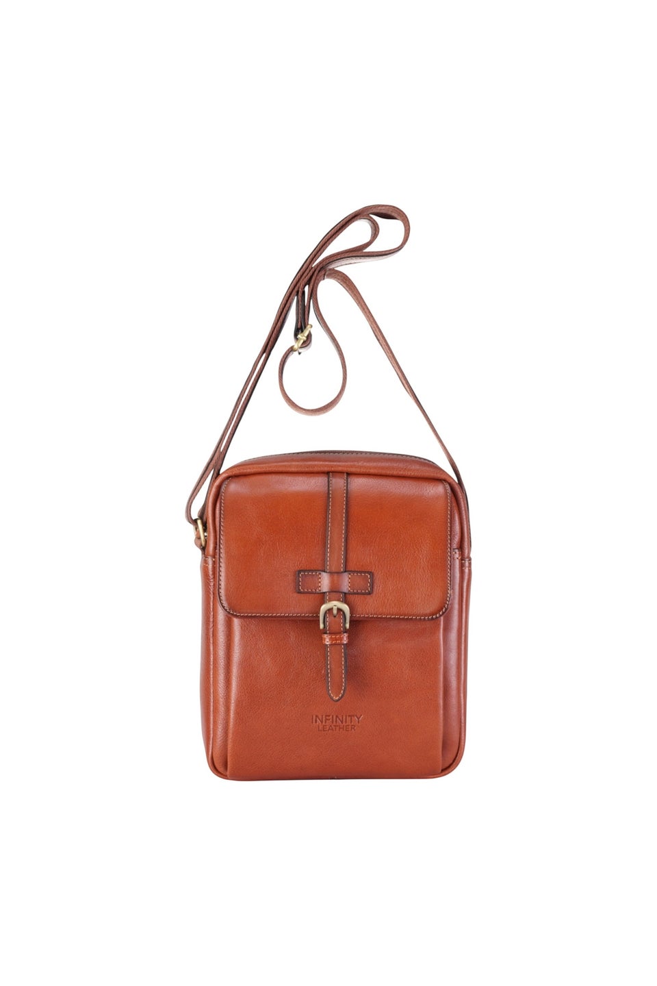 Infinity Leather Tan Ashby Vintage Crossbody Bag