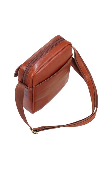 Infinity Leather Tan Ashby Vintage Crossbody Bag