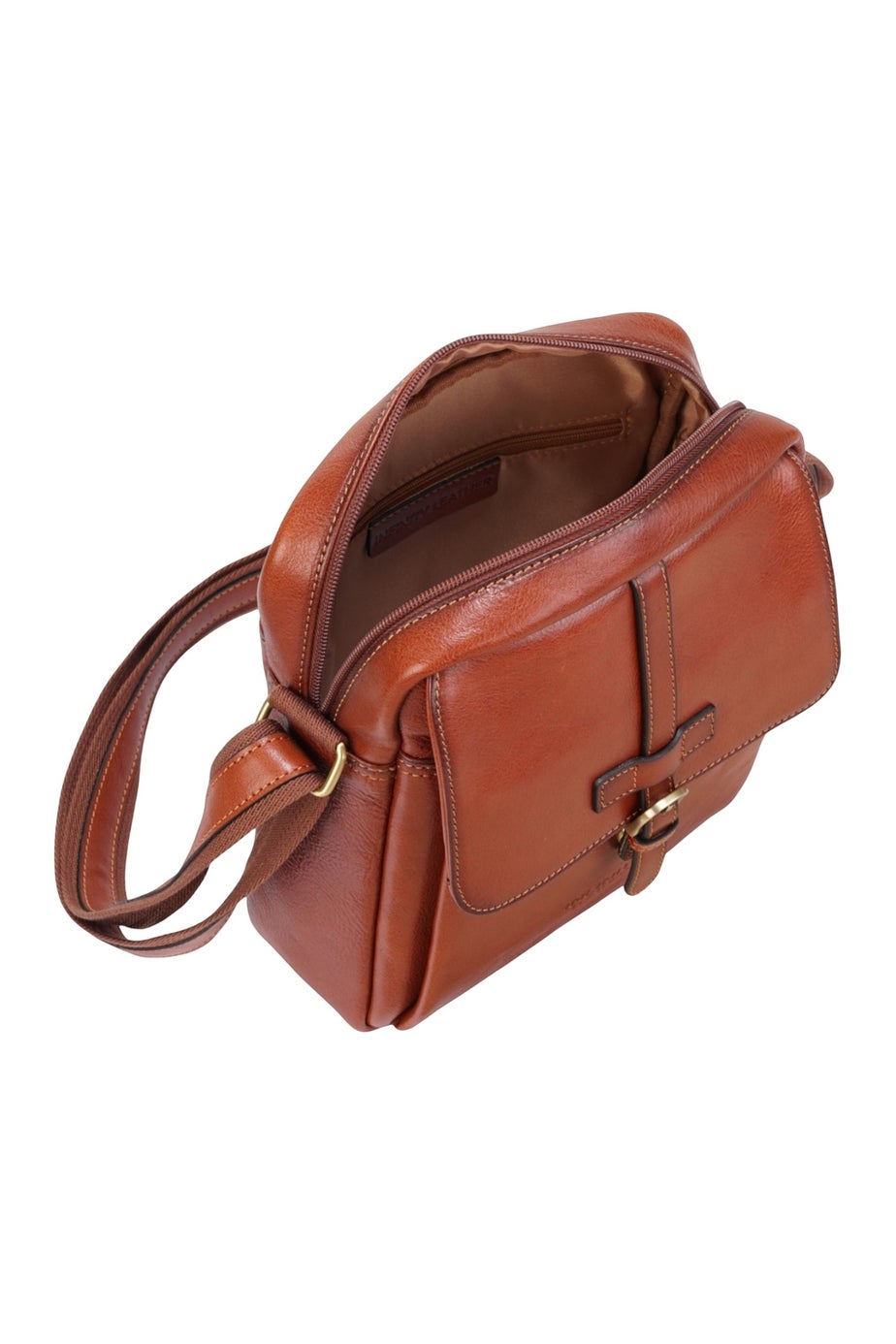 Infinity Leather Tan Ashby Vintage Crossbody Bag