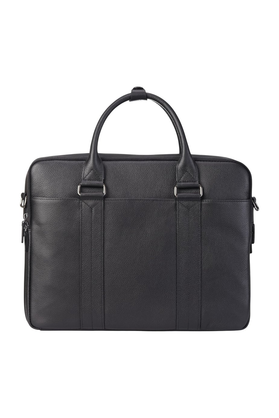 Infinity Leather Black Sutton Briefcase Travel Bag