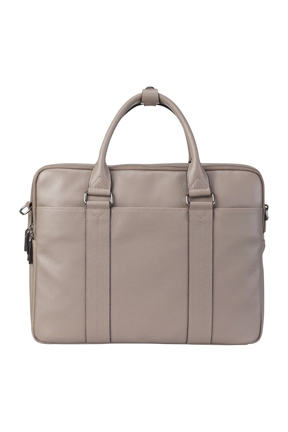 Infinity Leather Grey Sutton Briefcase Travel Bag