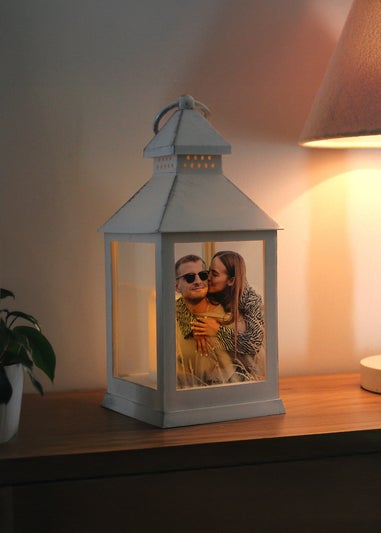 Personalised Memento Company Photo Upload White LED Lantern White