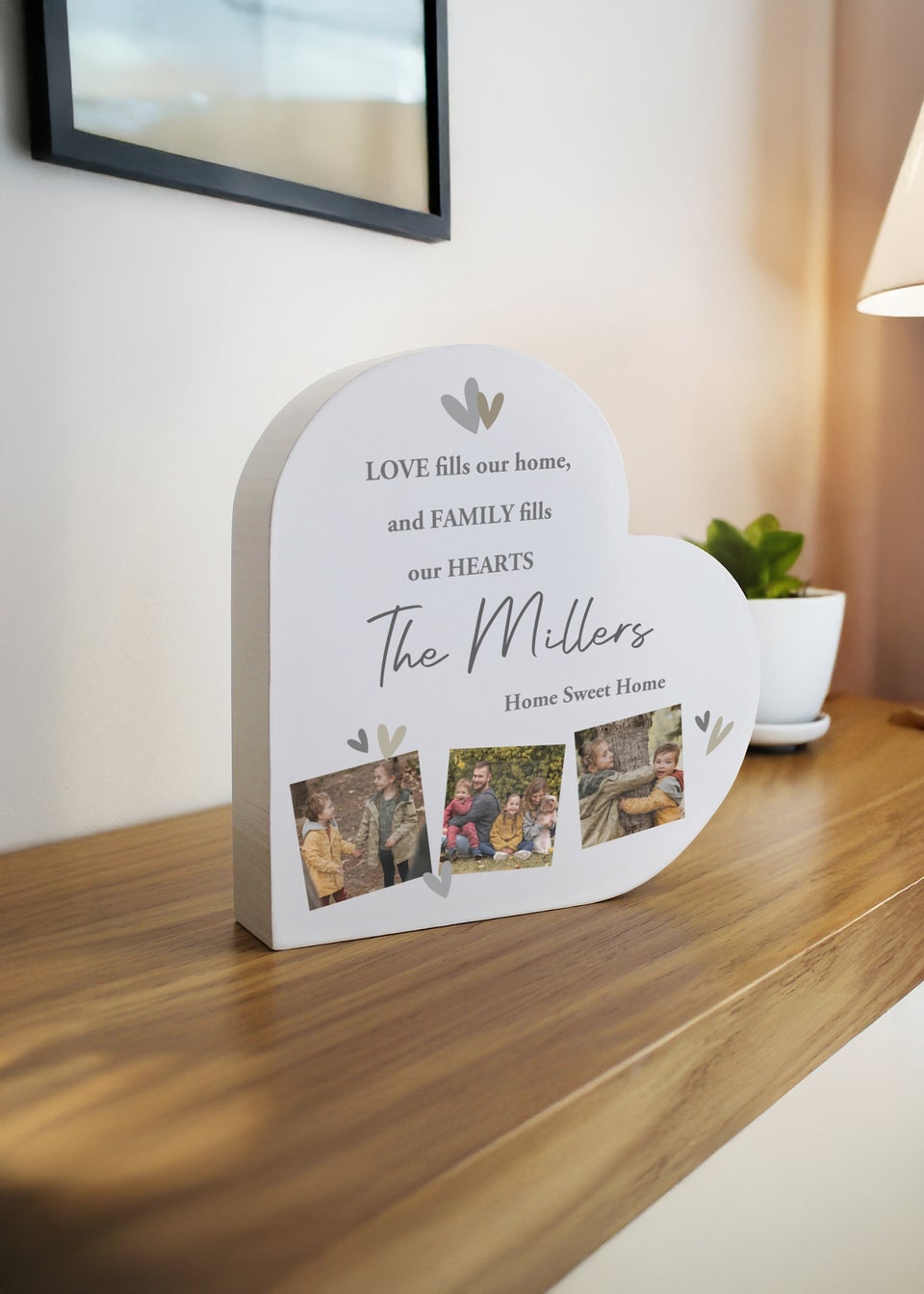 Personalised Memento Company Photo Upload Grey Heart Ornament Grey