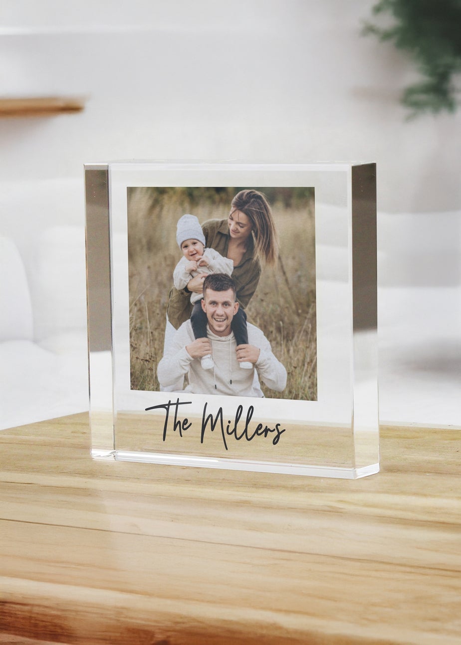 Personalised Memento Company Photo Upload Small Glass Ornament Clear