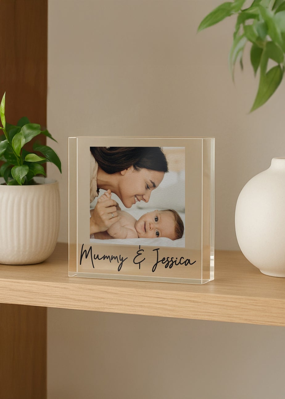 Personalised Memento Company Photo Upload Small Glass Ornament Clear