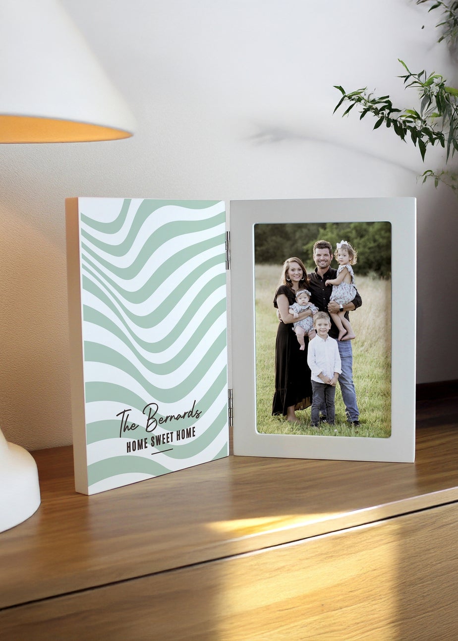 Personalised Memento Company Wooden Hinged 6x4 Photo Frame Multi Colour