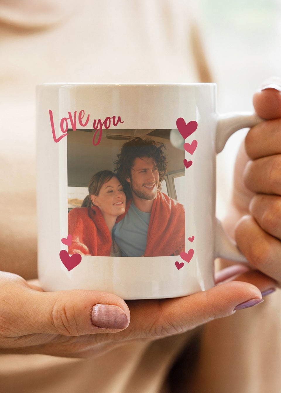 Personalised Memento Company Love You Photo Upload Mug White