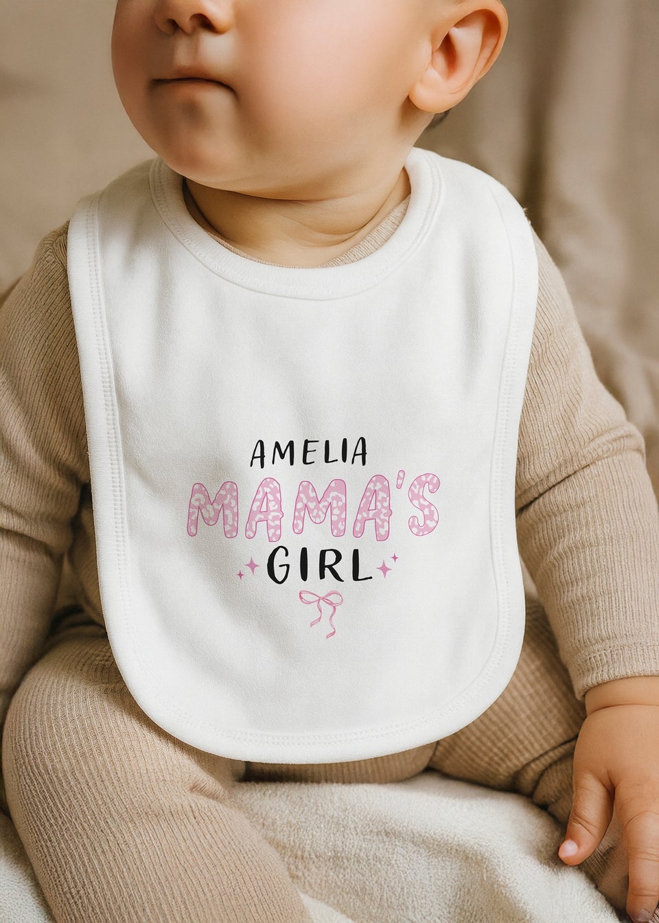 Personalised Memento Company Mama's Girl Bib White