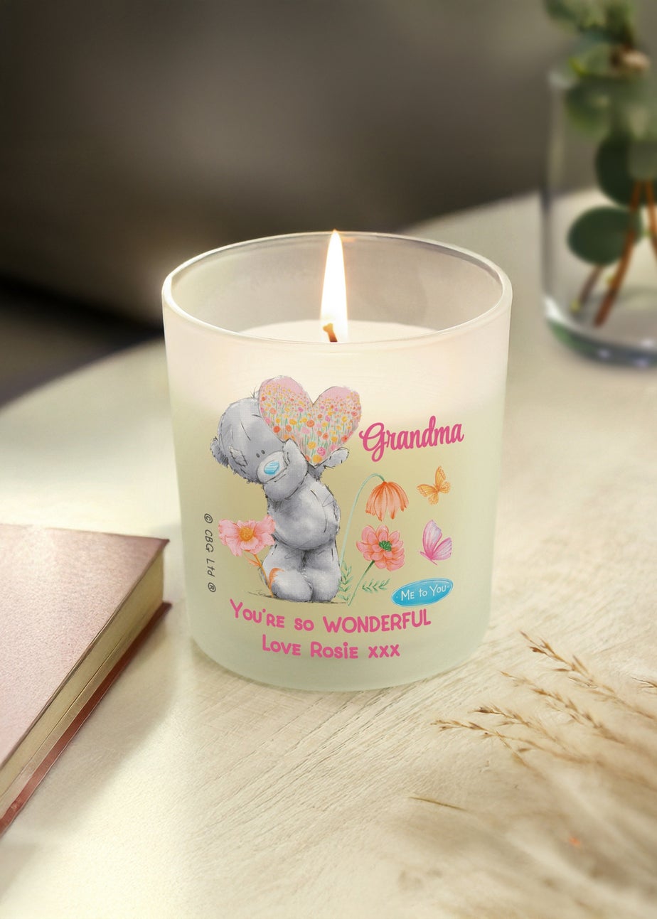 Personalised Memento Company Me to You Flowery Jar Candle Clear