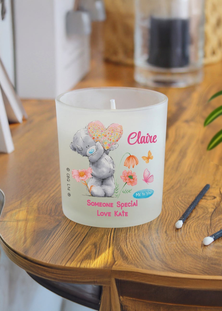 Personalised Memento Company Me to You Flowery Jar Candle Clear
