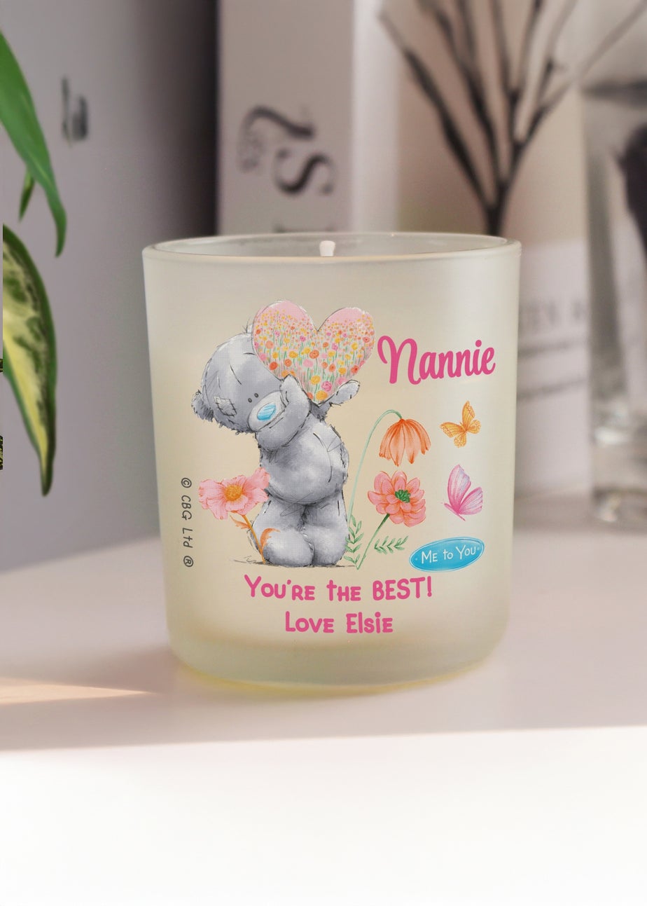 Personalised Memento Company Me to You Flowery Jar Candle Clear