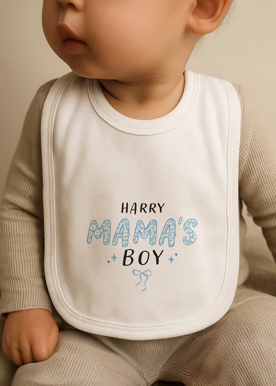 Personalised Memento Company Mama's Boy Bib White