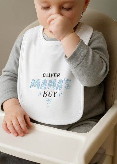 Personalised Memento Company Mama's Boy Bib White