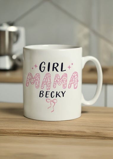 Personalised Memento Company Girl Mama Mug White