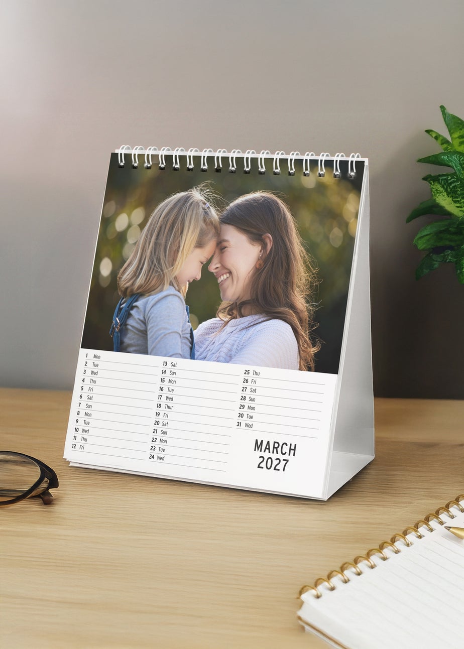 Personalised Memento Company Photo Upload Desk Calendar Multi