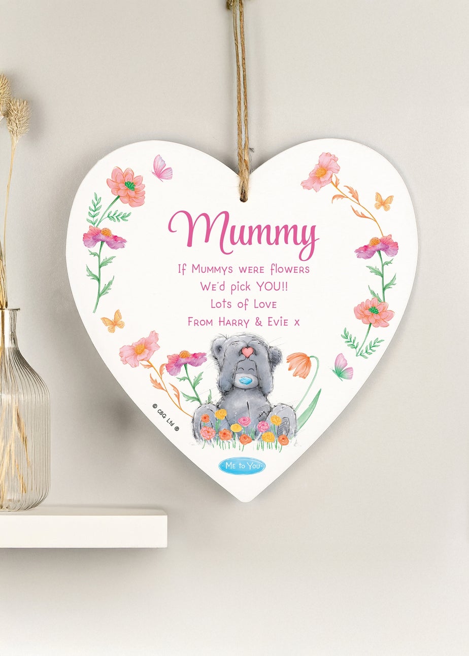 Personalised Memento Company Me to You Flowery Hanging Heart Ornament Floral