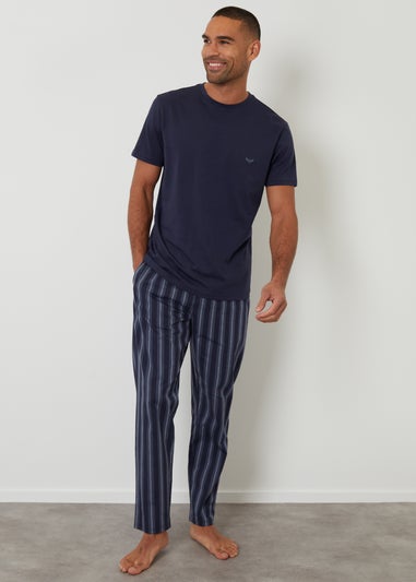Threadbare Navy Stripe Pyjama Set