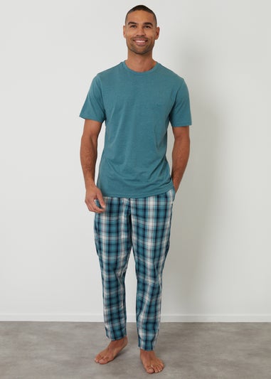 Threadbare Green Check Pyjama Set