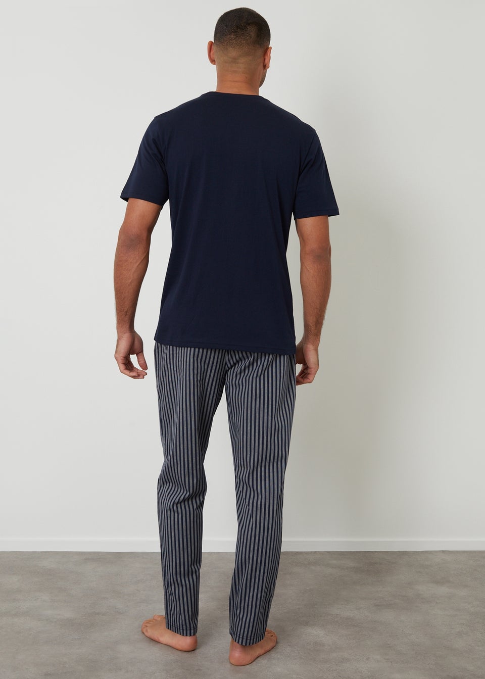Threadbare Navy Stripe Pyjama Set