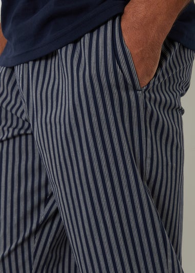 Threadbare Navy Stripe Pyjama Set