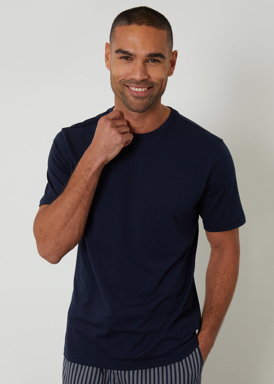 Threadbare Navy Stripe Pyjama Set