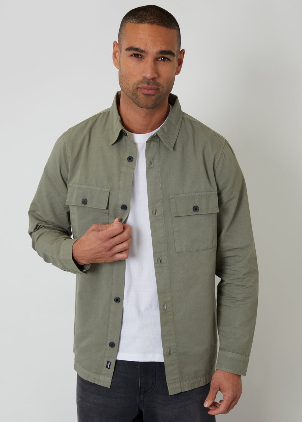 Threadbare Soft Green Lightweight Cotton Shacket