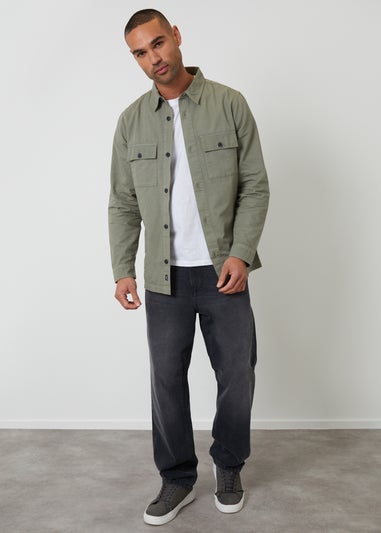 Threadbare Soft Green Lightweight Cotton Shacket