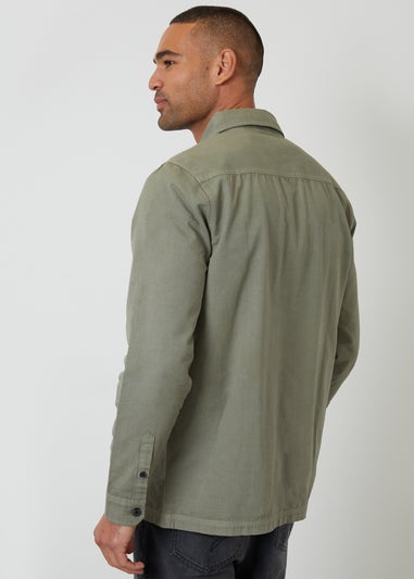 Threadbare Soft Green Lightweight Cotton Shacket