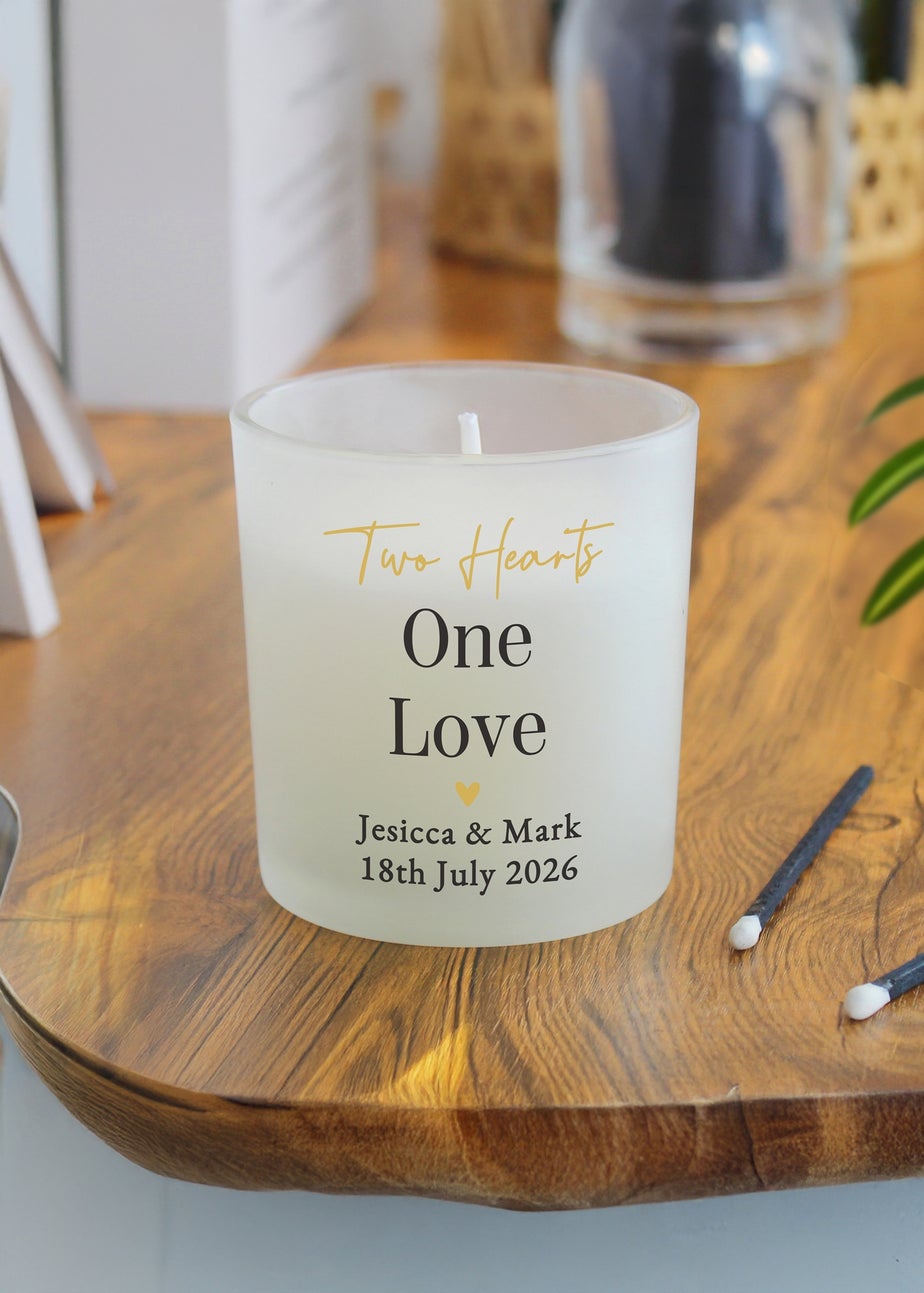 Personalised Memento Company  Black & Gold Frosted Candle